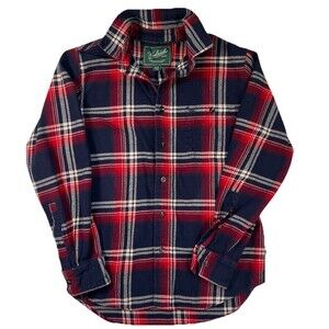 Woolrich Men's Plaid Flannel Shirt Long Sleeve The Green Label Collection Small